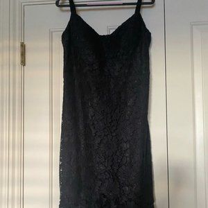 Lace formal black dress